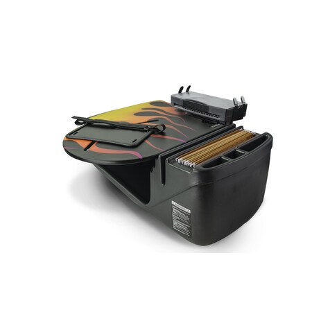 Autoexec RoadMaster Car Desk Hot Rod Orange Flames with Power Inverter and Printer Stand RoadCarSuper-02-HROF-425